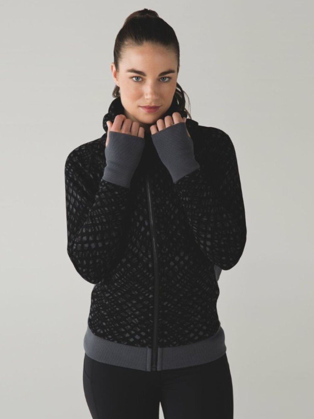 Lululemon Scuba Hoodie III Simply Lace Play Dark Slate Size 6